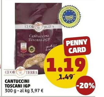 PENNY Cantuccini Toscani Igp offerta