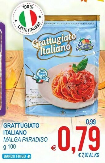 MD Discount Malga Paradiso Formaggio Grattugiato 100 G(ml) offerta