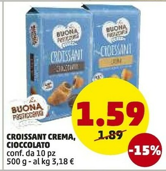 PENNY La buona pasticceria Croissant Crema, Cioccolato offerta