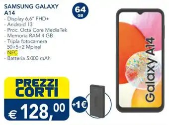 Esselunga SAMSUNG GALAXY A14 offerta