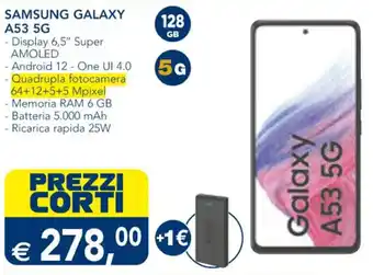Esselunga SAMSUNG GALAXY A53 5G offerta