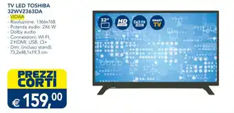 Esselunga TV LED TOSHIBA 32WV2363DA offerta
