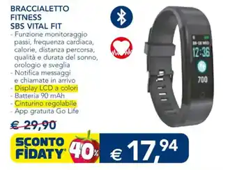 BRACCIALETTO FITNESS SBS VITAL FIT