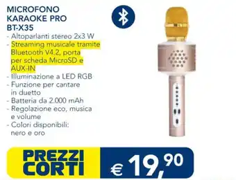 Esselunga MICROFONO KARAOKE PRO BT-X35 offerta