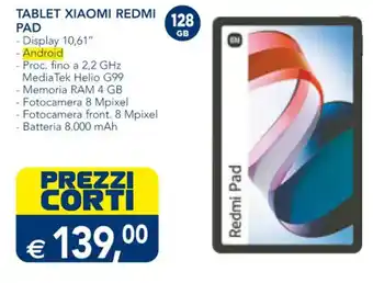 Esselunga TABLET XIAOMI REDMI PAD offerta
