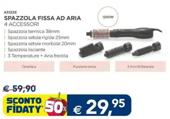 Esselunga SPAZZOLA FISSA AD ARIA 4 ACCESSORI AS122E offerta