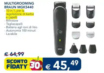 Esselunga MULTIGROOMING BRAUN MGK5440 offerta