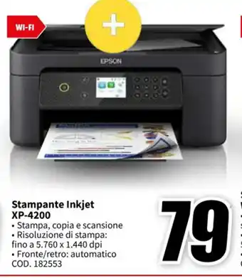 MediaWorld EPSON Stampante Inkjet XP-4200 offerta