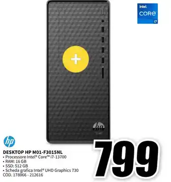 MediaWorld DESKTOP HP M01-F3015NL offerta