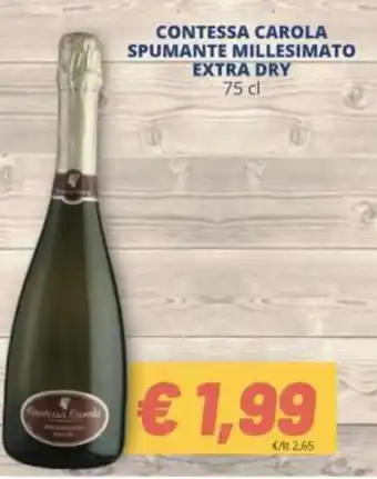 CONTESSA CAROLA SPUMANTE MILLESIMATO EXTRA DRY 75 cl