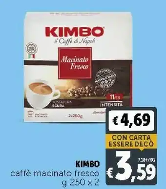 Deco Supermercati Kimbo Caffè Macinato Fresco 500 G(ml) offerta
