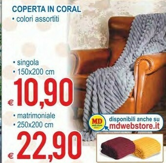 MD Discount Coperta In Coral offerta