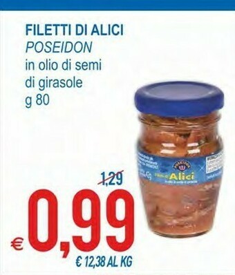 MD Discount Poseidon Filetti Di Alici In Olio Di Semi Di Girasole offerta