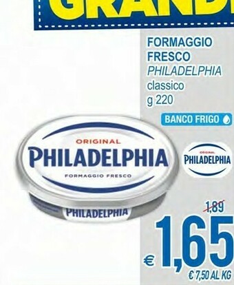 MD Discount Mondelez Philadel Formaggio Fresco Philadelphia Classico offerta
