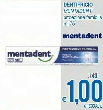 MD Discount Mentadent Dentifricio offerta