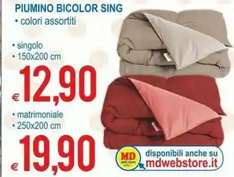 MD Discount Piumino Bicolor Sing offerta