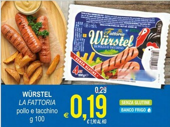 MD Discount La Fattoria Wurstel Di Pollo E Tacchino 4 Pz 100 G(ml) offerta