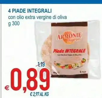 MD Discount Armonie 4 Piade Integrali Con Olio Extra Vergine Di Oliva offerta