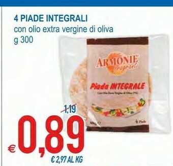 MD Discount Armonie 4 Piade Integrali Con Olio Extra Vergine Di Oliva offerta