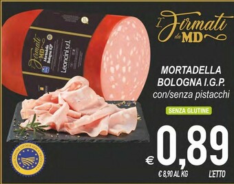 MD Discount Leoncini Mortadella Bologna Igp Con/ Senza Pistacchi offerta