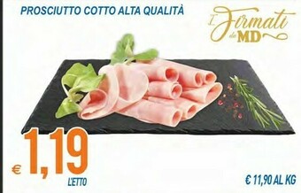 MD Discount Prosciutto Cotto Alta Qualità offerta