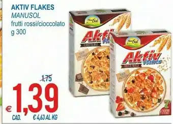 MD Discount ManuSol Aktiv Flakes Frutti Rossi offerta