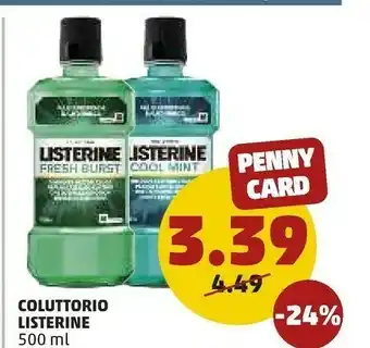 PENNY Listerine Collutorio 500 Ml offerta
