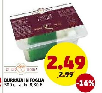 PENNY Cuor Di Terra Burrata In Foglia offerta