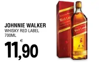 JOHNNIE WALKER WHISKY RED LABEL 700ML