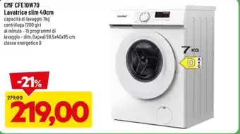 DPiù CMF CFE10W70 Lavatrice slim 40cm offerta