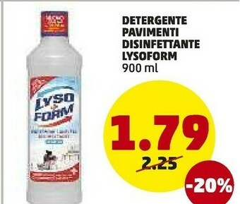 PENNY Lysoform Detergente Pavimenti Disinfettante offerta