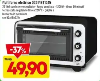 DPiù Multiforno elettrico DCG MBT1035 offerta
