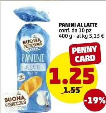 PENNY Panini Al Latte 400 G offerta