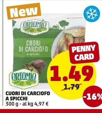 PENNY Ortomio Cuori Di Carciofo A Spicchi 300g offerta