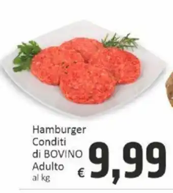 Paghi Poco Hamburger Conditi di BOVINO Adulto offerta