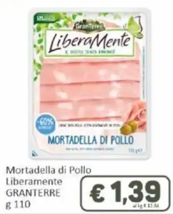 Paghi Poco Mortadella di Pollo Liberamente GRANTERRE g 110 offerta