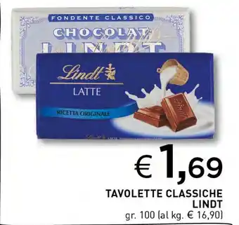 Crai TAVOLETTE CLASSICHE LINDT gr. 100 offerta