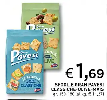 Crai SFOGLIE GRAN PAVESI CLASSICHE-OLIVE-MAIS gr. 150-180 offerta