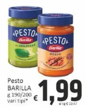 Paghi Poco Pesto BARILLA g 190/200 vari tipi offerta