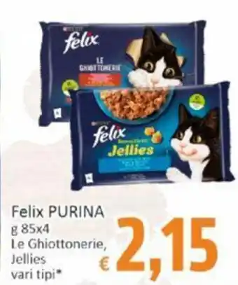 Paghi Poco Felix PURINA g 85x4 Le Ghiottonerie, Jellies vari tipi offerta