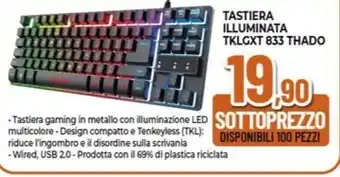 Expert TASTIERA ILLUMINATA TKLGXT 833 THADO offerta