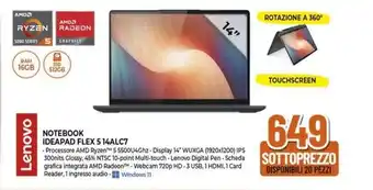 Expert NOTEBOOK IDEAPAD FLEX 5 14ALC7 offerta