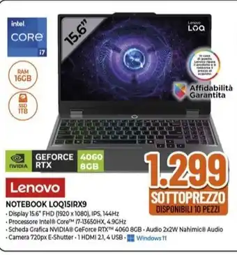 Expert Lenovo NOTEBOOK LOQ15IRX9 offerta