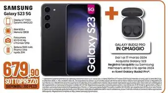 Expert SAMSUNG Galaxy S23 5G + GALAXY BUDS2 PRO IN OMAGGIO offerta