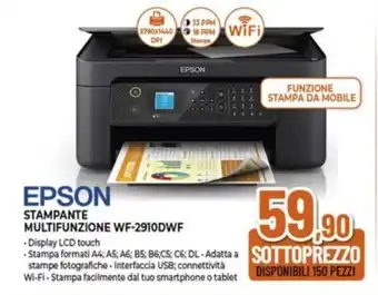 Expert EPSON STAMPANTE MULTIFUNZIONE WF-2910DWF offerta