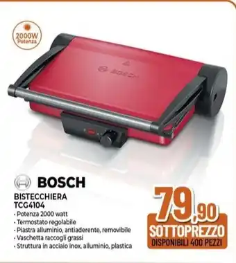 Expert BOSCH BISTECCHIERA TCG4104 offerta