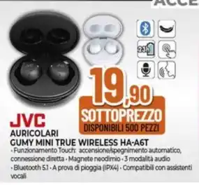 Expert JVC AURICOLARI GUMY MINI TRUE WIRELESS HA-A6T offerta
