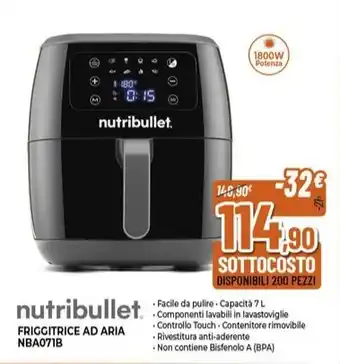 Expert nutribullet FRIGGITRICE AD ARIA NBA071B offerta