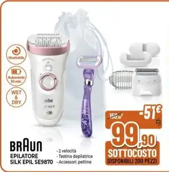 Expert BRAUN EPILATORE SILK EPIL SE9870 offerta
