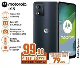Expert motorola e13 offerta